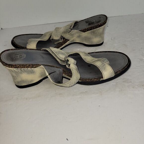 Ariat Sandals Womens Sz 8.5B Lizard Print Wedge Gray Animal Print Casual 20981 - Picture 9 of 15